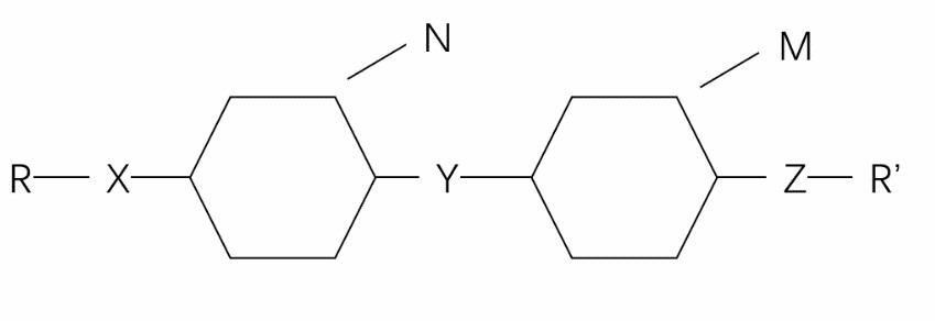 the structure of the liquid  crystal molecule